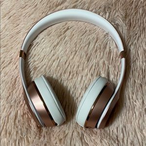 Rose gold wireless beats solo headphones